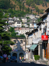 Gjirokaster, Albania: street scene - going down, going up - photo by J.Kaman