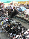 Albania / Shqiperia - Shkodr/ Shkoder / Shkodra: shoe market - photo by J.Kaman