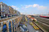 Algiers / Alger - Algeria: Rampe Magenta, Boulevard Zirout Youcef and share taxis near the central train station | Rampe Magenta, Bd Zirout Youcef et taxis collectifs  proximit de la gare centrale - Front de Mer - photo by M.Torres