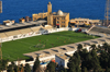 Algiers / Alger - Algeria: the artificial turf of Bologhine stadium seen from Notre Dame d'Afrique - Bologhine | la pelouse synthtique du stade Omar Hammadi (ex-Marcel Cerdan / ASSE) - clubs domicilis: USM Alger et Paradou AC - Bologhine - photo by M.Torres