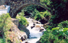 Andorra - Escaldes-Engordany: Pont de la Tosca - stone bridge - Riu Madriu - Vaulted arch bridge on Cam d'Engolasters - photo by M.Torres