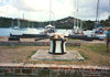 Antigua - St Johns: Nelson's Dockyard - large wheel used to pull vessels on their sides to remove barnacles (photo by G.Frysinger)