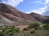 Azerbaijan - Xizi / Xisi / Kizi / Khyzy / Khizy rayon (NE Azerbaijan): the Candy Cane mountains - road from Gilazi (photo by F.MacLachlan)