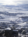 Climate - winter in Azerbaijan - Lerik: view across the Talysh mountains - winter scene - snow covered landscape - photo by A.Kilroy