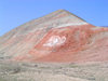 Siyazan rayon, NE Azerbaijan: the Candy Cane mountains - heart - photo by G.Monssen