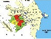 Azerbaijan - Armenia Cease-fire line map