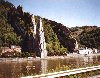 Belgium / Belgique - Dinant (Walllonia, Namur province, Ardennes): cliffs by the river Meuse / Maas (photo by Asya Unidova)