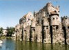 Belgium - Gent/Gand/Ghent (Flanders / Vlaanderen - Oost-Vlaanderen province):  's Gravensteen fortress and the canal (photo by Peter Willis)