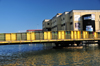 Belize City, Belize: Swing Bridge - twice a day bridge operators manually rotate the bridge to let boats pass along Haulover Creek, halting city traffic - built in Liverpool, links north and south BC, Albert and Queen streets - photo by M.Torres