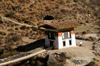 Bhutan - house and suspension bridge, near Tamchhog Lhakhang - photo by A.Ferrari