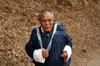 Bhutan - Bhutanese man, on his way to Cheri Goemba - photo by A.Ferrari