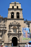 La Paz, Bolivia: San Francisco church - baroque faade - land for the church and convent was offered by the cacique Quirquincha - photo by M.Torres