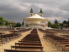 Bosnia-Herzegovina - Medugorje: pews outside St James church  (photo by J.Kaman)