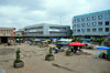 Gaborone, South-East District, Botswana: Main Mall - Barclays, Central Post Office - photo by M.Torres