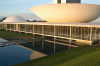 Brazil / Brasil - Brasilia / BSB (DF): dome (the Senate), and the saucer (the Congress) - Congresso Nacional - arquitecto: Oscar Niemeyer - Unesco world heritage site - patrimonio da humanidade (photo by M.Alves)