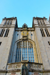 So Paulo, Brazil: facade of the Monastery of St. Benedict / Mosteiro de So Bento - Benedictine institution  established in 1598 - Romanesque Revival architecture, architect Richard Berndl - photo by M.Torres