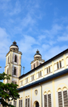 Cameroon, Douala: side view of the Catholic Cathedral of St Peter and St Paul of Bonadibong - Romanesque Revival architecture - cathedrale St Pierre et St Paul - photo by M.Torres