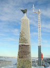 Yellowknife, Northwest Territories, Canada: Memorial plaque for the Bush Pilots of Canada - photo by Air West Coast