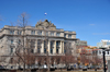 Montreal, Quebec, Canada: Gilles-Hocquart  building - Beaux-arts style - Bibliotheque et Archives nationales, former cole des Hautes tudes commerciales - difice Gilles-Hocquart - avenue Viger est, Quartier latin - photo by M.Torres