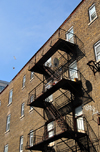 Montreal, Quebec, Canada: emergency stairs - fire escape - escaliers de secours - Rue Saint-Denis - photo by M.Torres