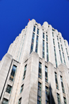 Montreal, Quebec, Canada: Aldred Building / difice La Prvoyance - Indiana limestone faade - verticality and linearity by architect Ernest Isbell Barott, of the firm Barott and Blackader - Place d'Armes - Vieux-Montral - photo by M.Torres