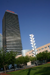 Catalonia - Barcelona: rising high - Mapfre tower- skyscraper in the Villa Olmpica - Carrer de la Marina, Sant Mart - architects Iigo Ortiz and Enrique Len - Barceloneta - photo by C.Blam