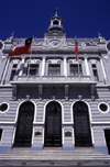 Valparaso, Chile: Primera Zona Naval building, ex-Intendencia de Valparaiso, with its mansard roof on Plaza Sotomayor - photo by C.Lovell