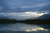 Aisn region, Chile: sky reflected on the Palena River - temperate rain forest of northern Patagonia west of La Junta - photo by C.Lovell