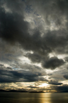 Magallanes region: Chilean fjords - dramatic sea and sky - photo by D.Smith