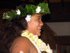 Cook Islands - Aitutaki island: island night at Pacific resort - woman with flower collar - Amuri - photo by B.Goode