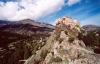 Corsica / Corse - Corte - Haute Corse: the fortress and the mountains (photo by M.Torres)