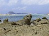 Crete - Tigani  (Hania prefecture): Gramvousa island seen from the beach (photo by Alex Dnieprowsky)