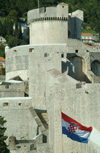 Croatia - Dubrovnik: old town - tower and ramparts - Mineta Fortress - photo by J.Banks