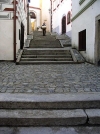 Czech Republic - Cesky Krumlov  (Southern Bohemia - Jihocesk - Budejovick kraj): a Saint over the town - photo by J.Kaman