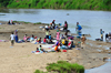 Dajabn, Dominican Republic: small beach - laundry in the Massacre river - photo by M.Torres