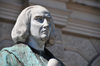 San Salvador, El Salvador, Central America: National Palace - statue of Christopher Columbus - photo by M.Torres