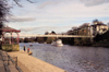 Chester, Cheshire, North West England, UK: By the river Dee - Queen's Park bridge - photo by M.Torres