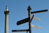 London: Nelson's columns and sign post - Trafalgar square - photo by K.White