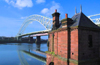 UK - England - Widnes: Runcorn-Widnes Road Bridge - The Silver Jubilee Bridge (photo by David Jackson)