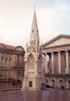 Birmingham, West Midlands, England: Chamberlain Memorial Fountain and Town Hall - Chamberlain Square - photo by M.Torres