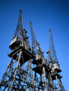 London: Cranes, West India Dock - logo - photo by A.Bartel