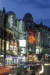 London, England: theatres and lights, Shaftsbury Ave. - the City - photo by A.Bartel