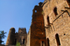 Gondar, Amhara Region, Ethiopia: Royal Enclosure - Iyasu palace with Fasiladas' Palace in background - photo by M.Torres