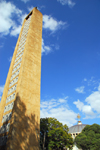 Axum - Mehakelegnaw Zone, Tigray Region: Church of St Mary of Zion - bell tower and dome - photo by M.Torres