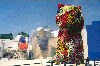 Basque Country / Pais Vasco / Euskadi - Bilbo/Bilbao / BIO - Bizkaia province: Museoa Guggenheim - stone and metal - a watch dog made of flowers - photo: Miguel Torres