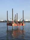 Le Havre, Seine-Maritime, Haute-Normandie, France: Drilling Platform and fuel tanks - Normandy - photo by A.Bartel