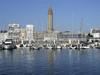 Le Havre, Seine-Maritime, Haute-Normandie, France: Sailing Harbour and Saint Josephs Church - Normandy - photo by A.Bartel