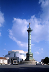 Paris, France: New Opera House and the Colonne de Juillet - Place de la Bastille - 12th arrondissement - photo by A.Bartel