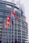 France - Strasbourg / SXB (Bas-Rhin / Alsace) : Louise Weiss building - Seat of the European Parliament in Strasbourg - Wacken district - architects Architecture-Studio (photo by Miguel Torres)