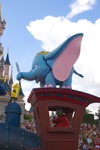 Disneyland Paris, Chessy, Seine-et-Marne,  le-de-France, France: Dummbo lands on a locomotive - Eurodisney - photo by H.Olarte